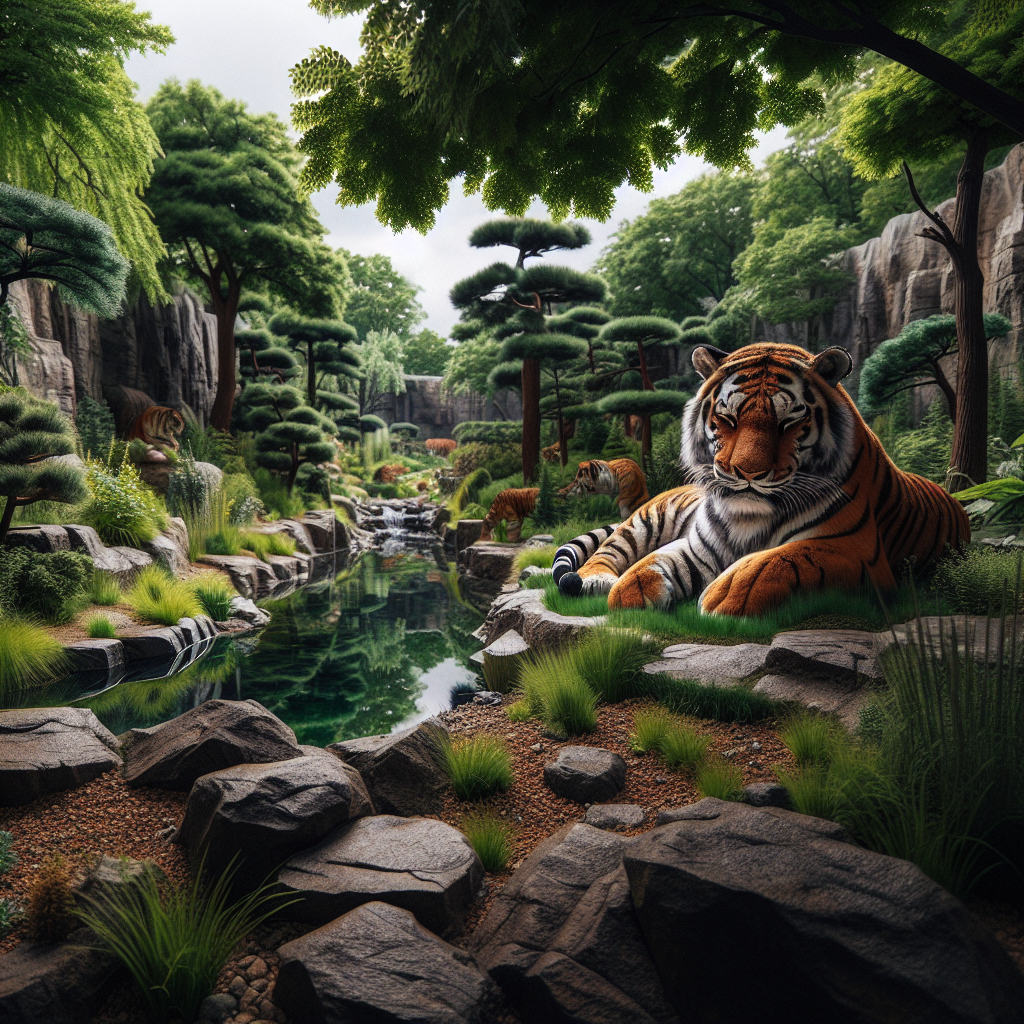Tigre no zoológico
