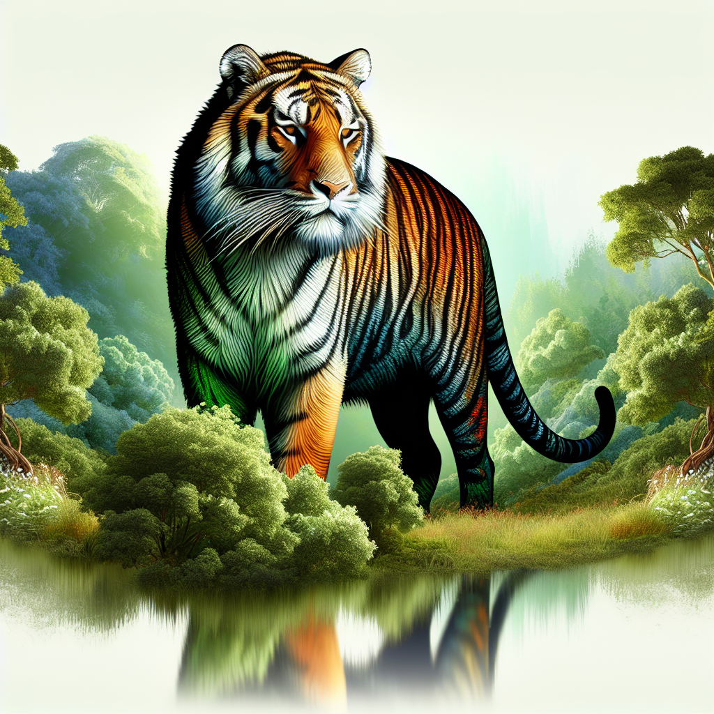 Tigre em seu habitat natural